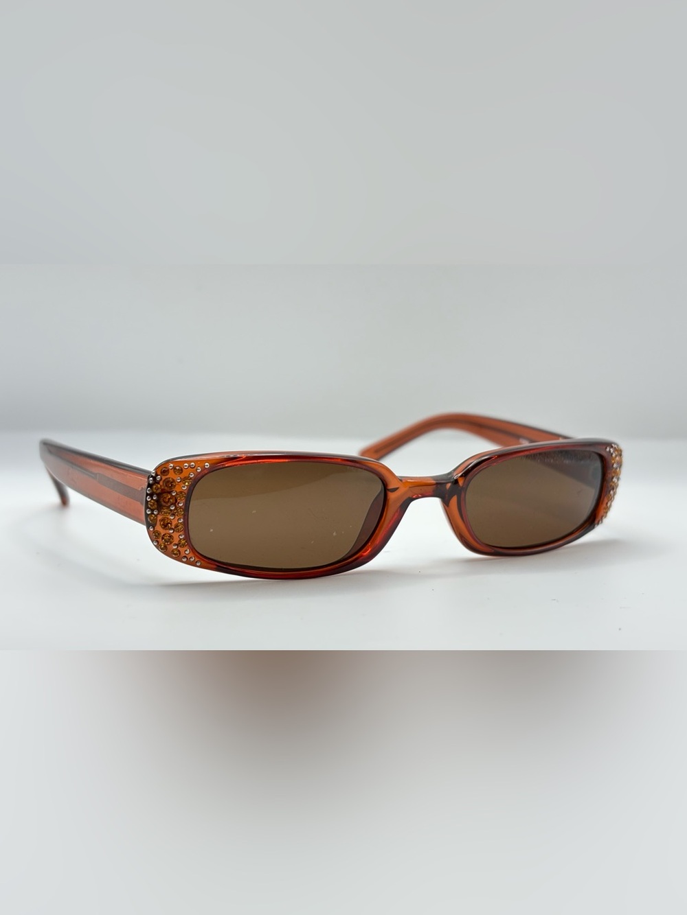 Fossil Dazzle Brown Oval Sunglasses Frames Only